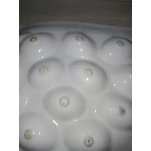 Treasure Craft Chicken Shaped Serving Platter Deviled Eggs Easter USA Vintage - Picture 11 of 13